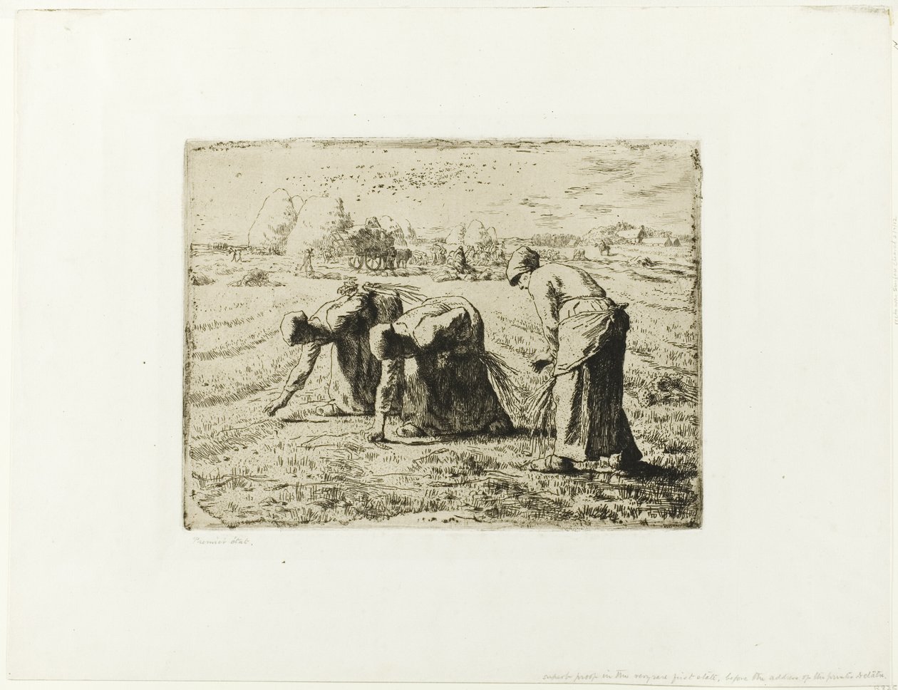 Boer met een kruiwagen door Jean Francois Millet