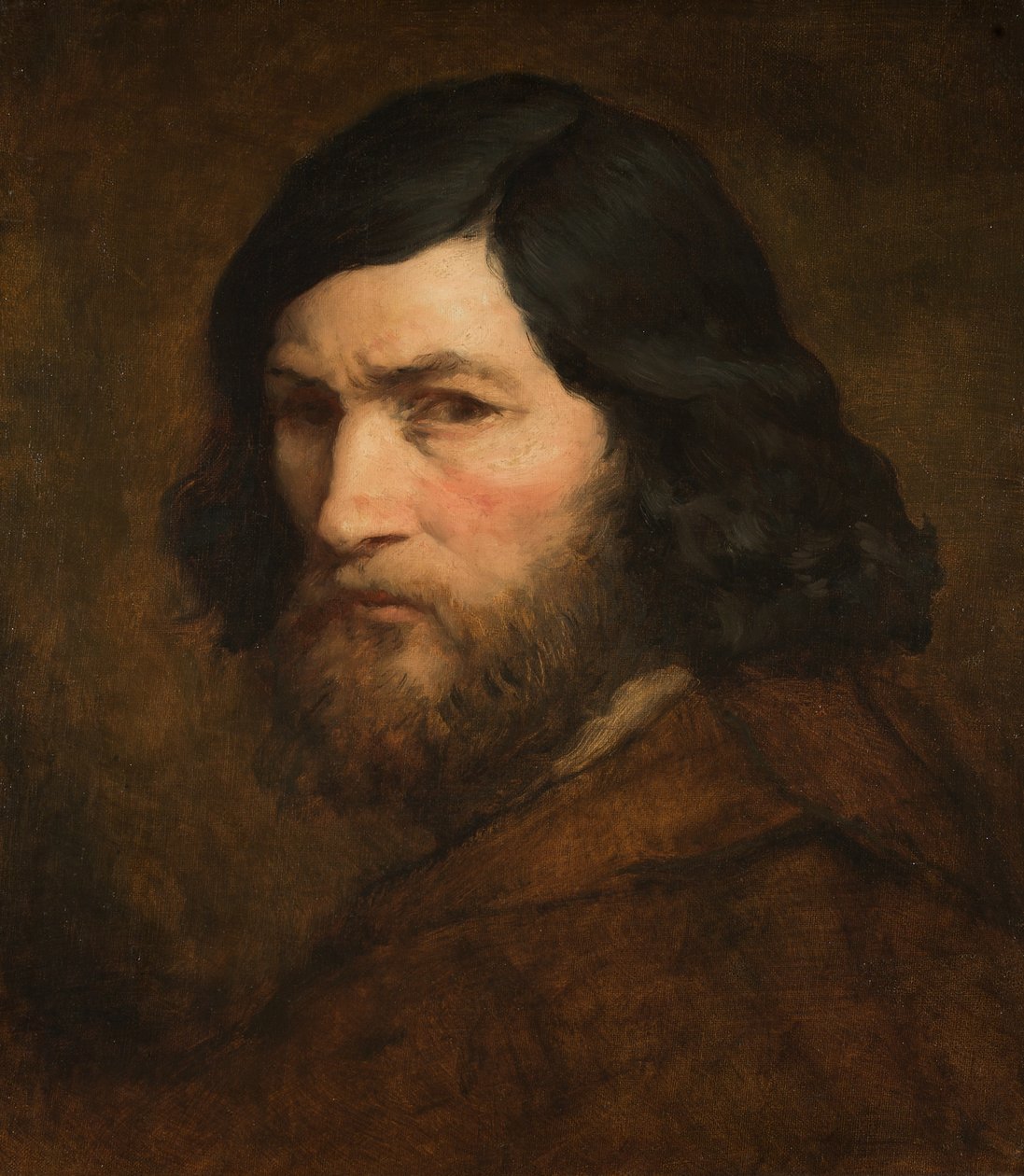 Zelfportret, ca. 1850 door Jean Francois Millet