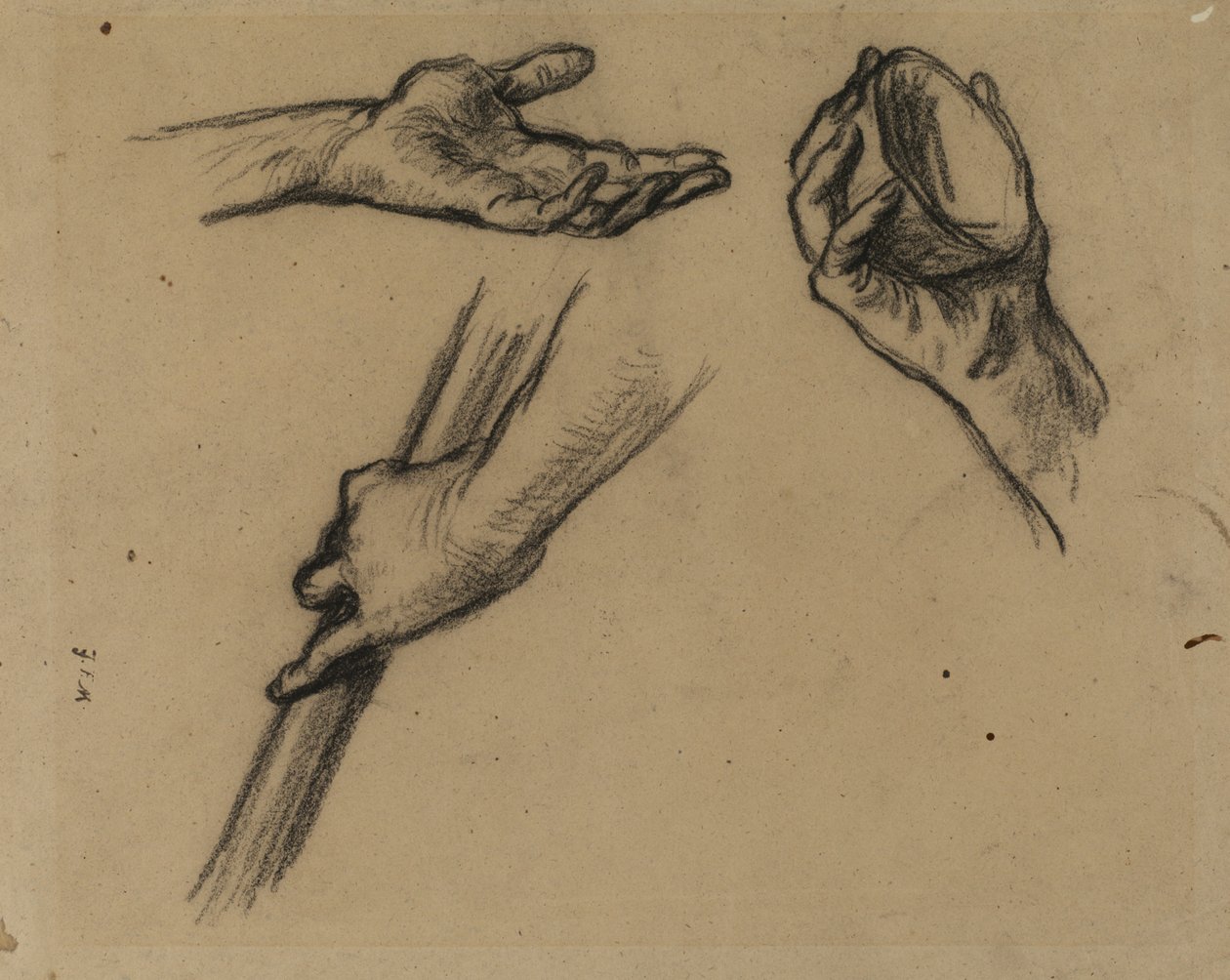 Studies van Handen door Jean Francois Millet