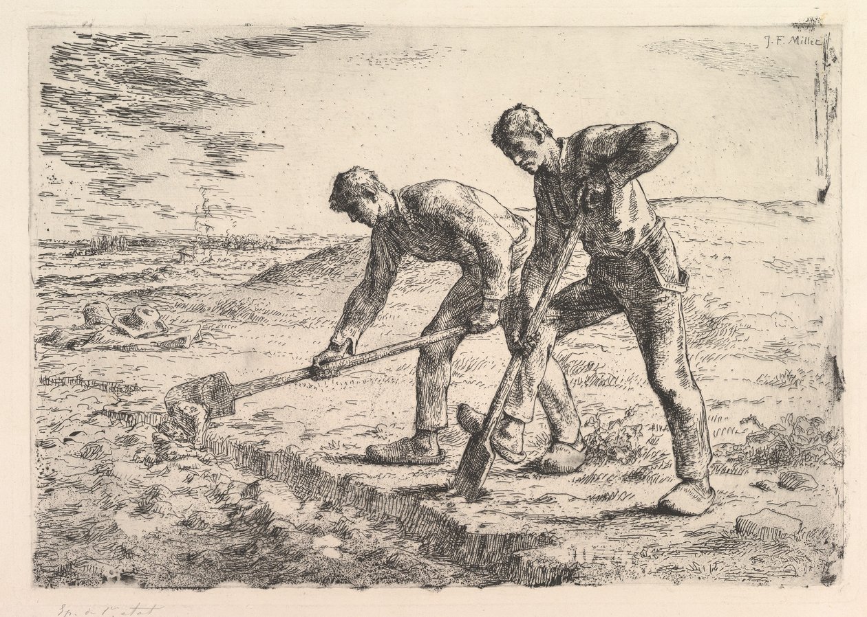 De Gravers, 1830-75 door Jean Francois Millet