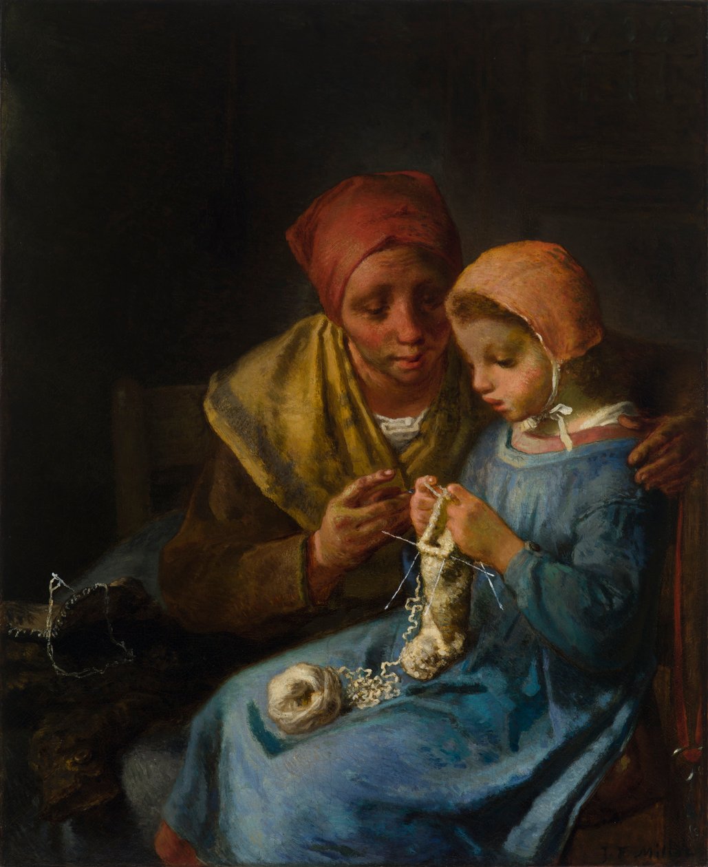 De breiles door Jean Francois Millet