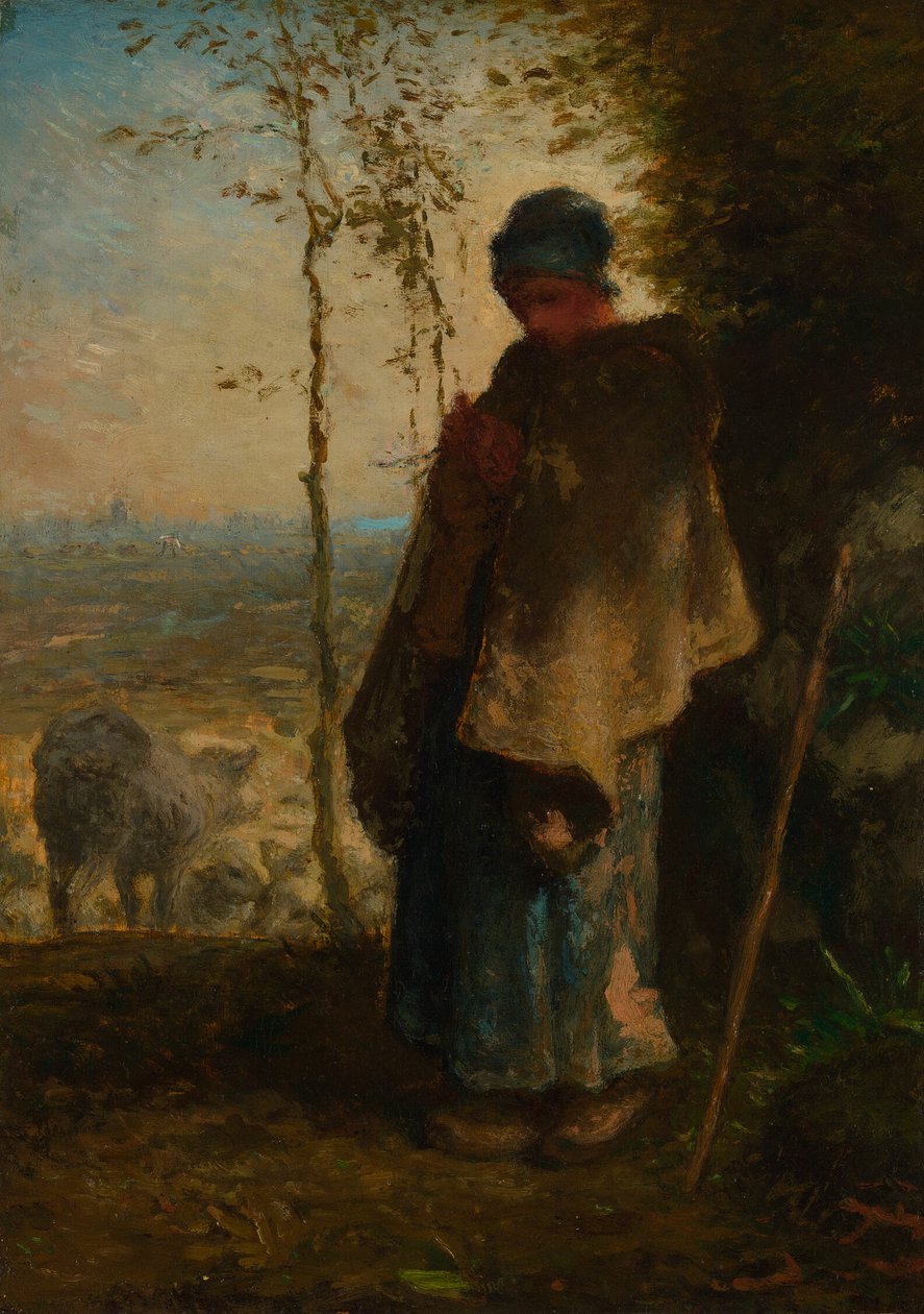 Het herderinnetje door Jean Francois Millet