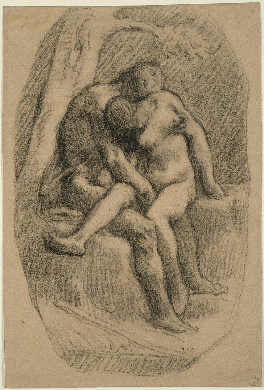 De Geliefden door Jean Francois Millet