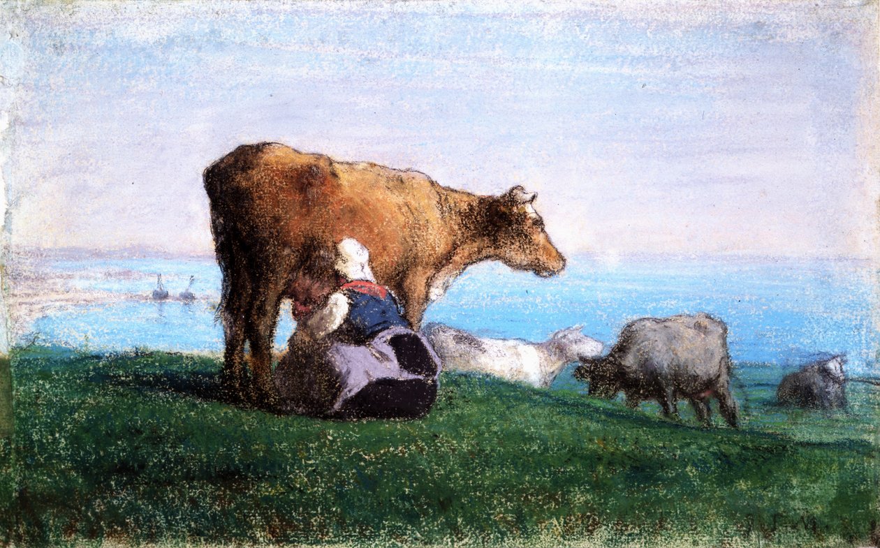 Het Melkmeisje door Jean Francois Millet