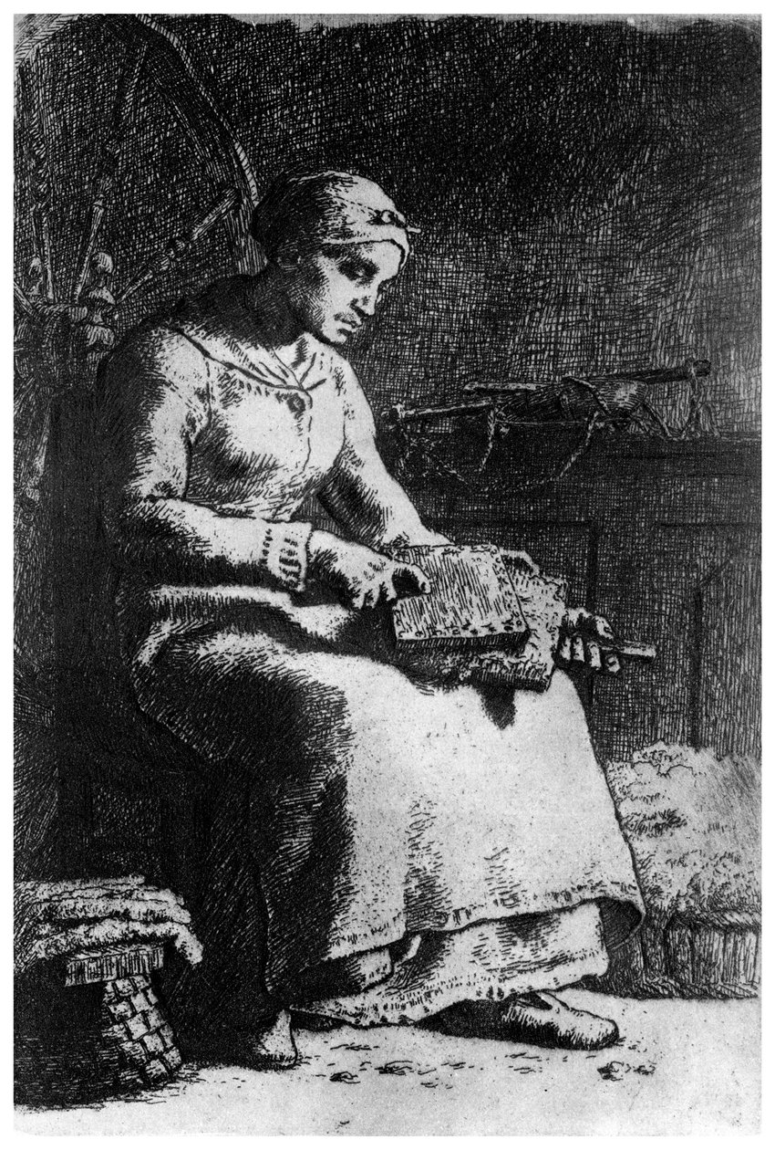 De wolkammer door Jean Francois Millet