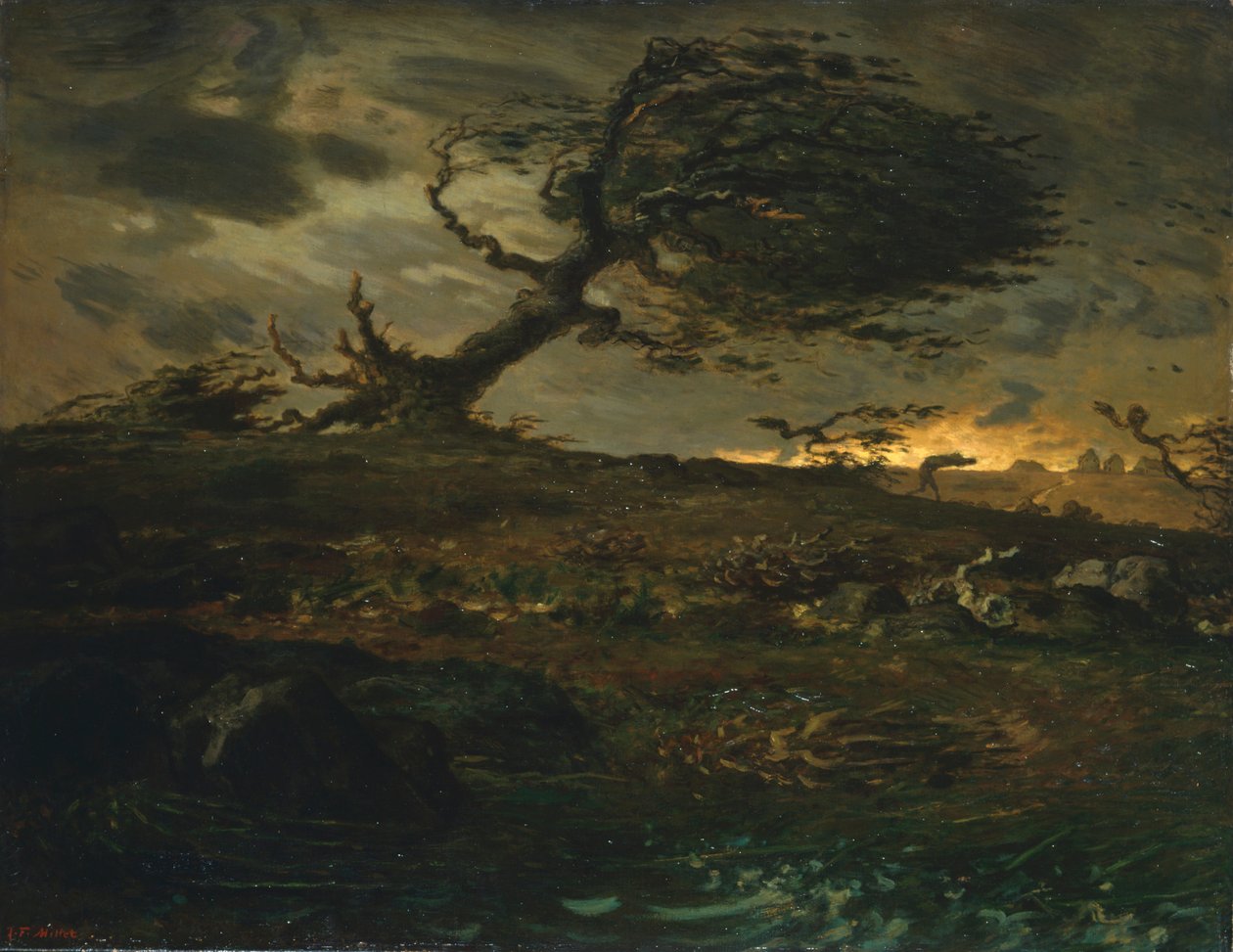 De windvlaag door Jean Francois Millet
