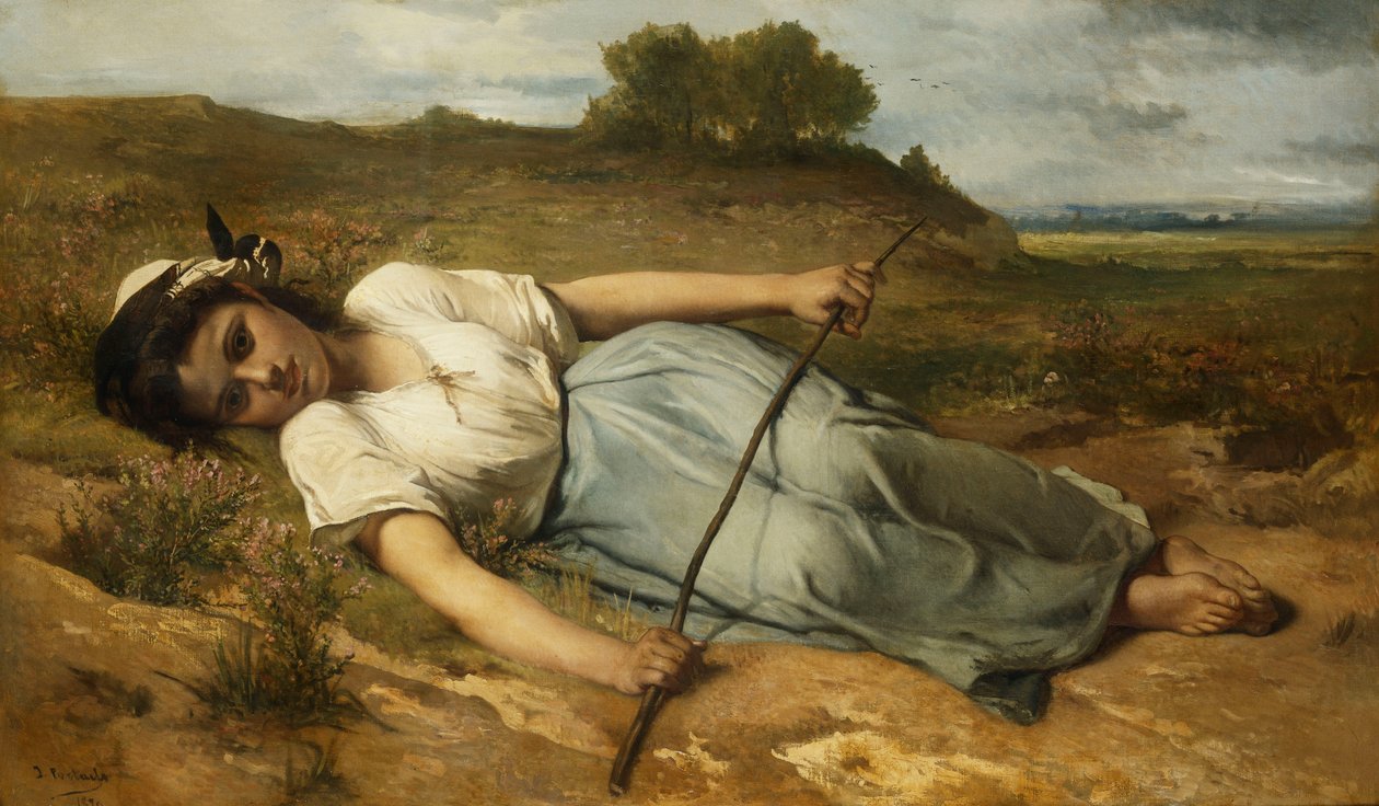De Herderin, 1870 door Jean Francois Portaels