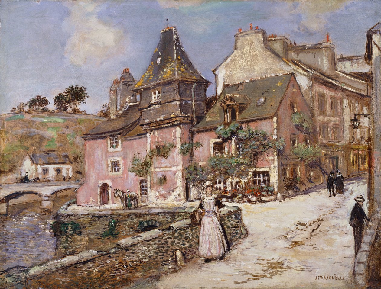 Bretons stadstafereel door Jean Francois Raffaelli