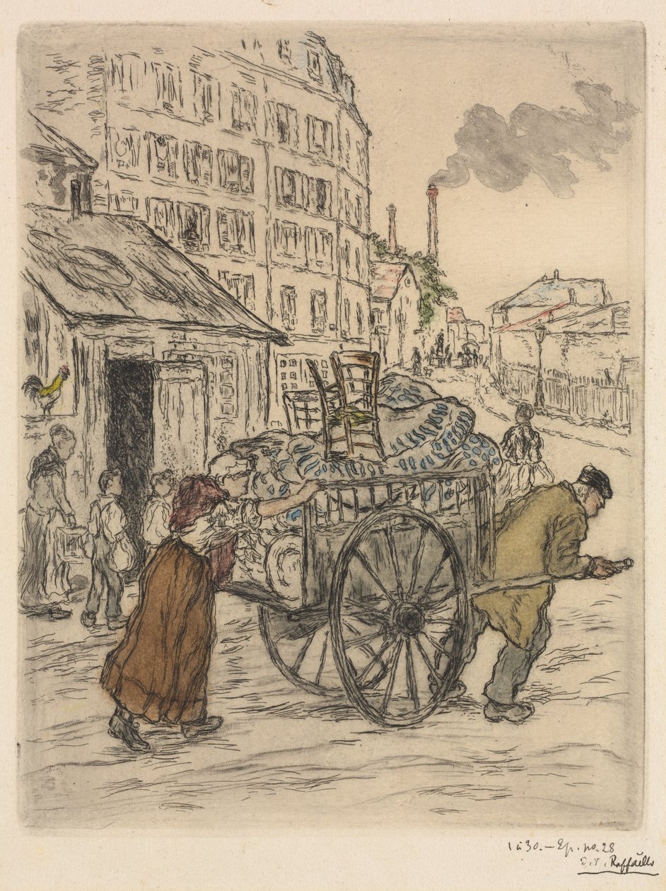 De Verhuizing door Jean Francois Raffaelli