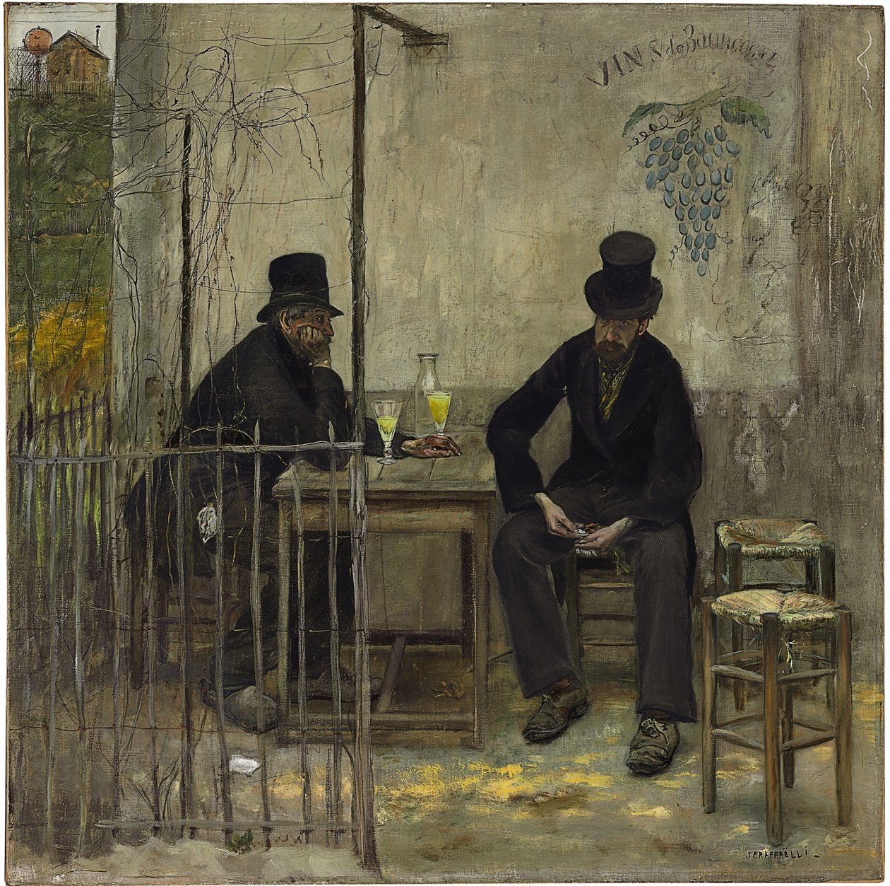 De Absintdrinkers door Jean Francois Raffaelli