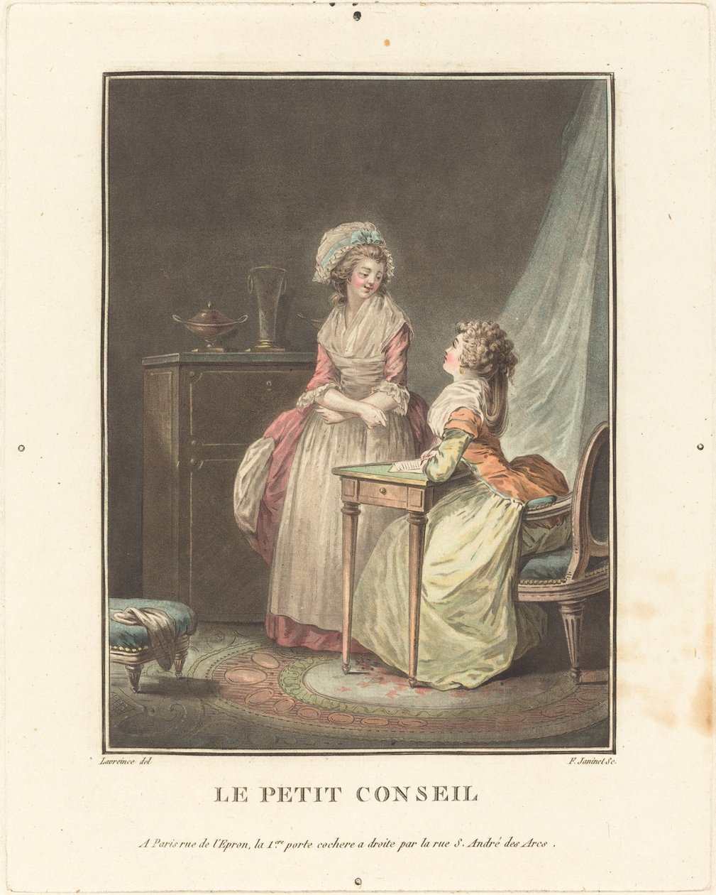 De Kleine Raad door Jean François Janinet after Nicolas Lavreince
