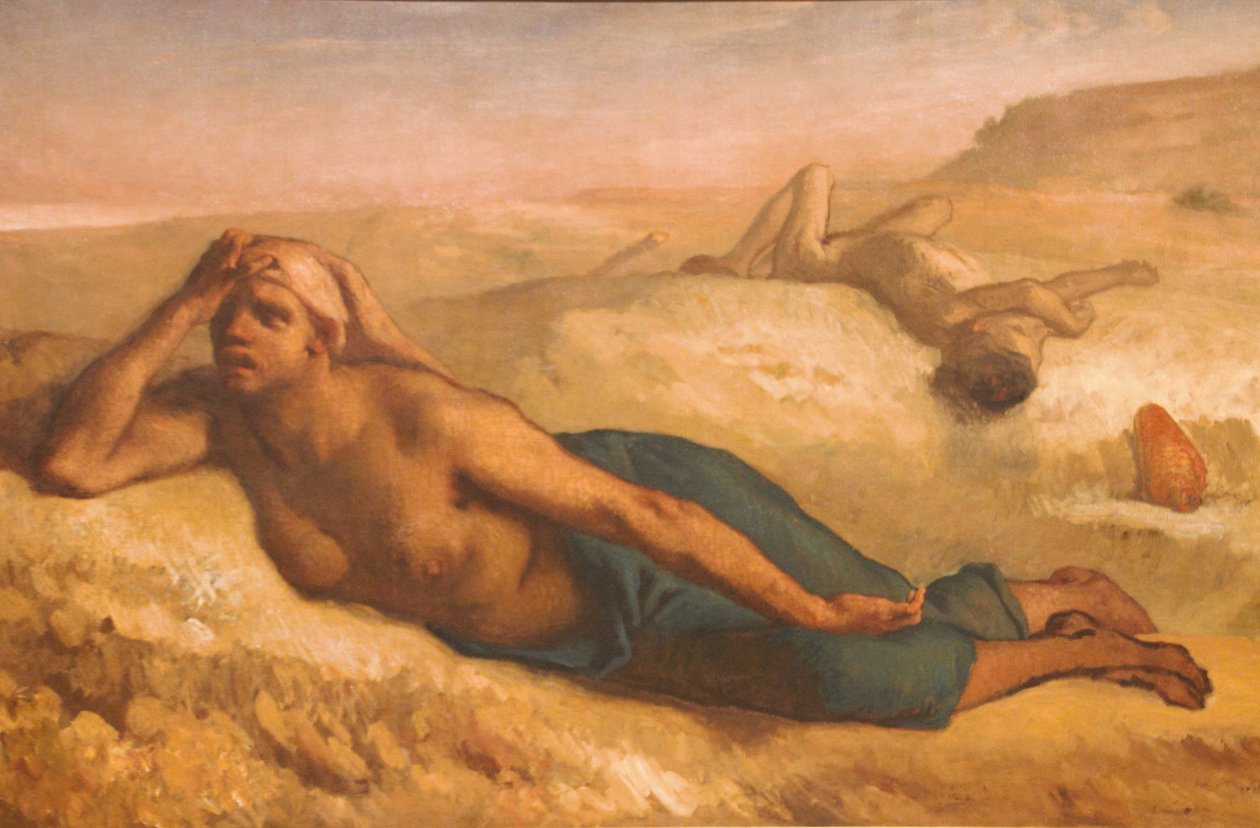 Hagar en Ismaël door Jean Francois Millet