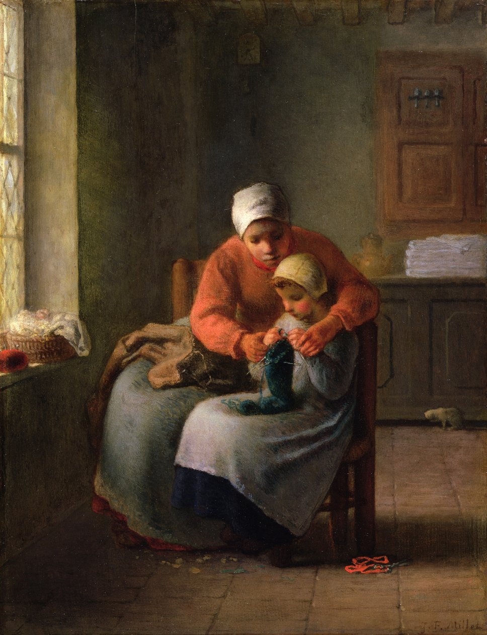 De breiles door Jean Francois Millet