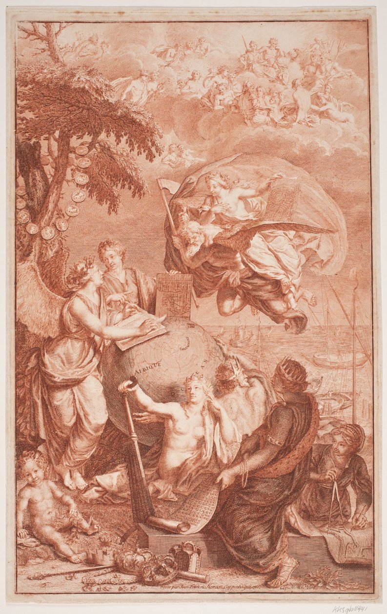Allegorie op de scheepvaart door Jean Frederic Herman