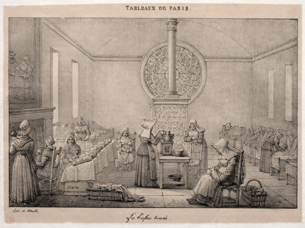 Scènes van Parijs: Het Weeshuis door Jean Henri Marlet