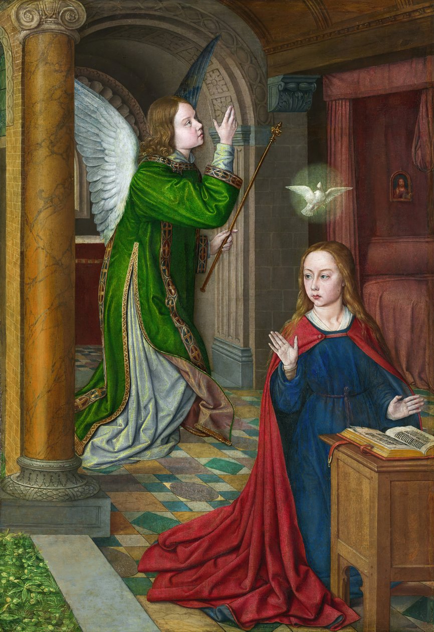 De Aankondiging, 1490-95 door Jean Hey
