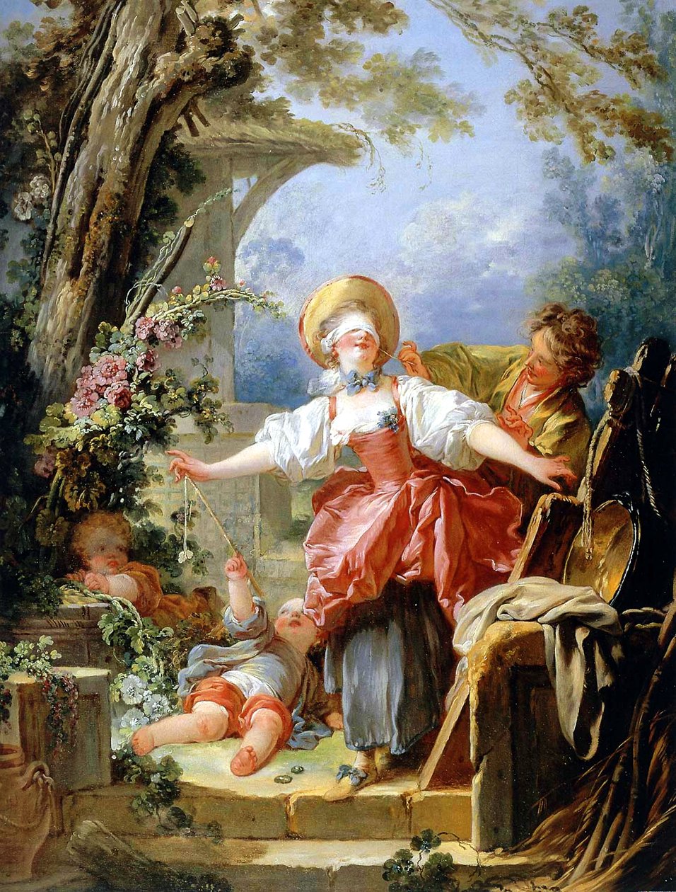Blindenbuffel door Jean Honore Fragonard