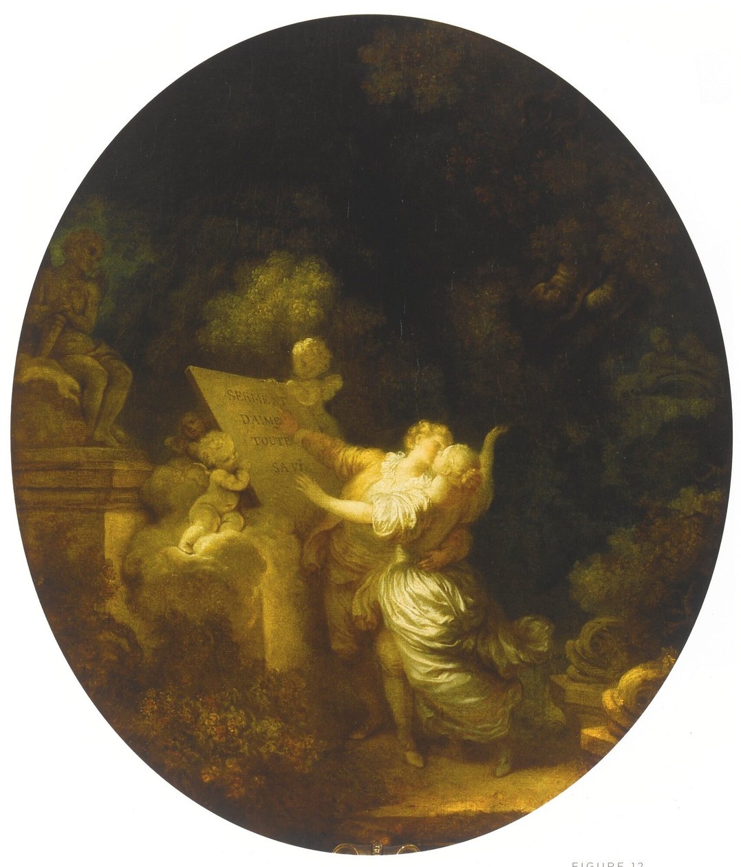 De eed van liefde door Jean Honore Fragonard