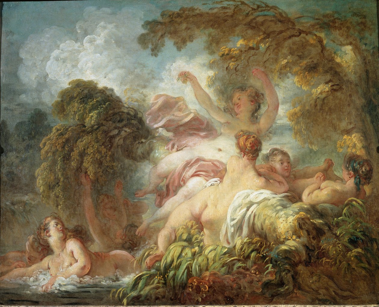 Badhuisgangers door Jean Honore Fragonard