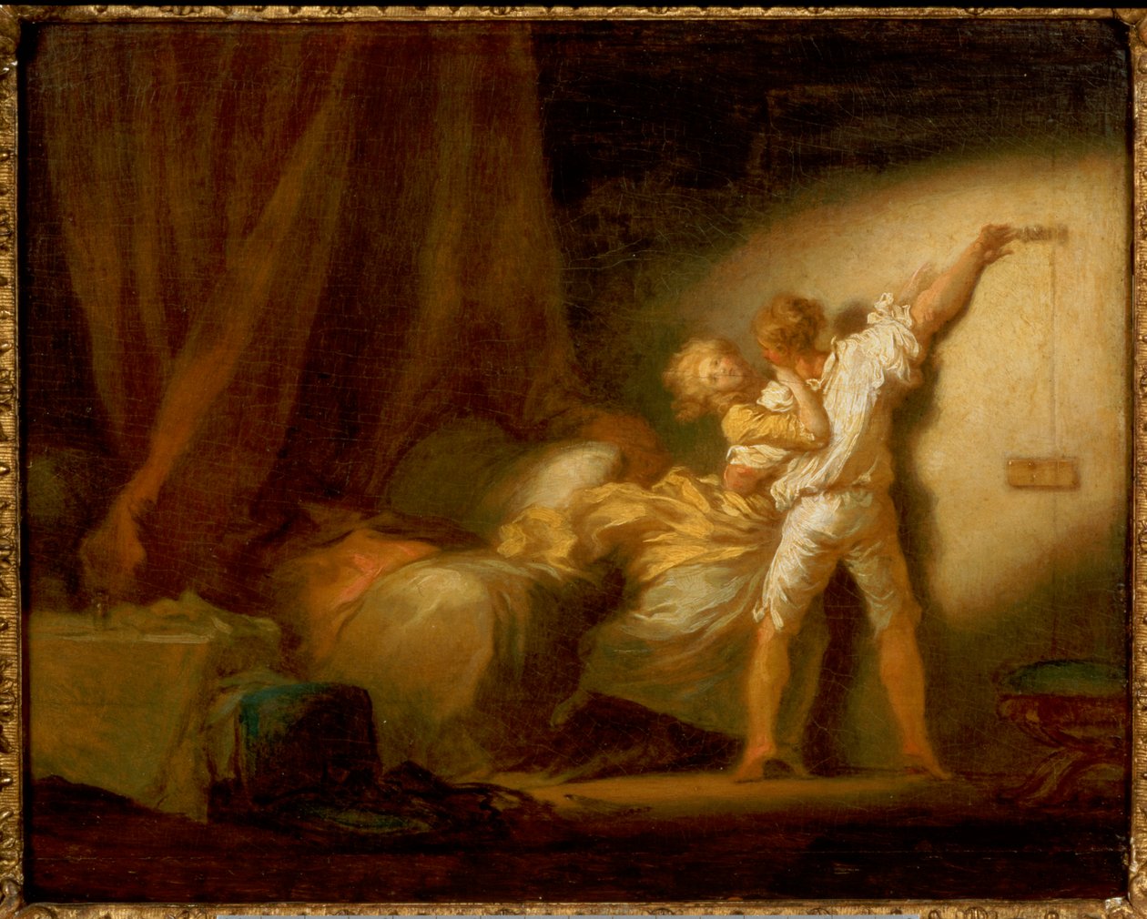 Modello versie van "De grendel" door Jean Honore Fragonard