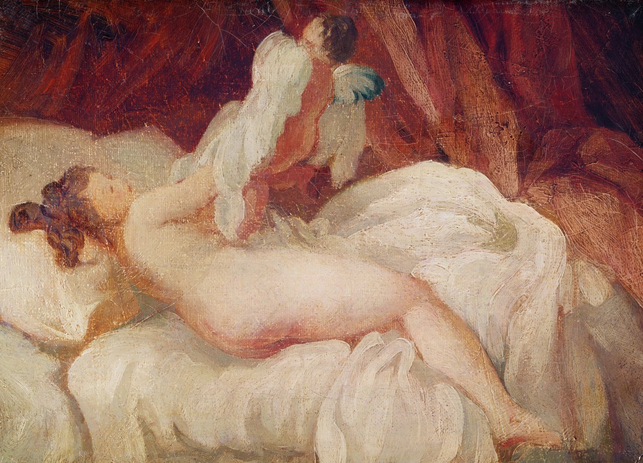 Het uittrekken van de blouse door Jean Honore Fragonard