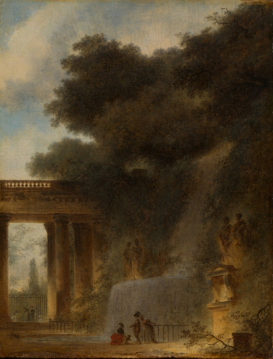 De Waterval door Jean Honore Fragonard
