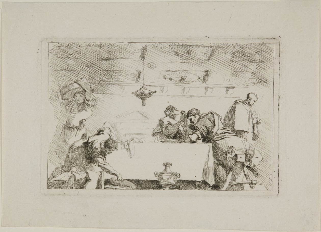 De Discipelen in Emmaus door Jean Honore Fragonard
