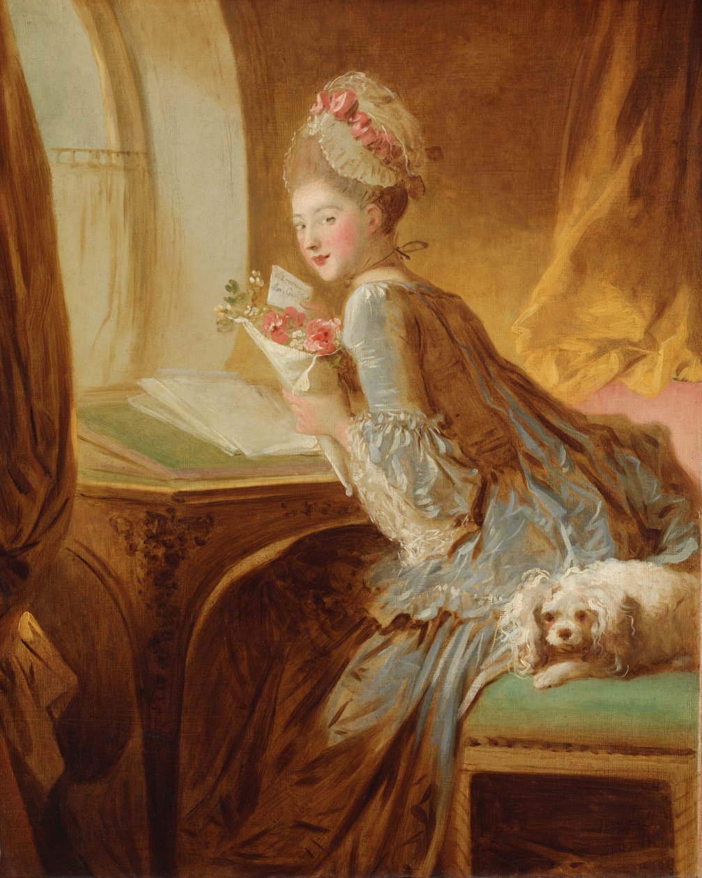De liefdesbrief, vroege jaren 1770 door Jean Honore Fragonard