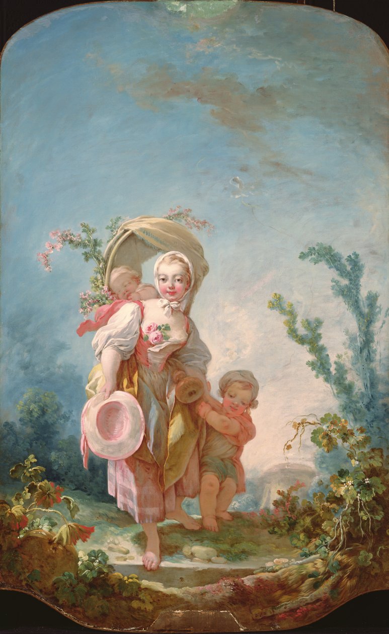 De herderin, 1748-52 door Jean Honore Fragonard