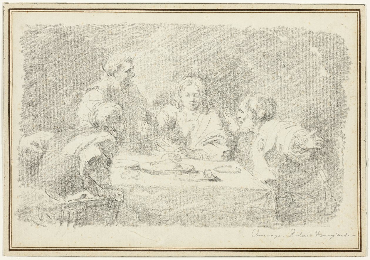 Het avondmaal in Emmaüs door Jean Honore Fragonard