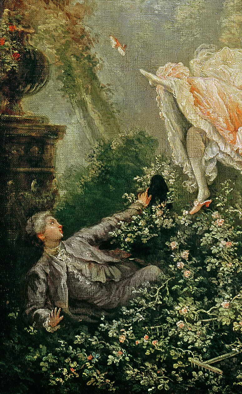 De schommel (detail) door Jean Honore Fragonard