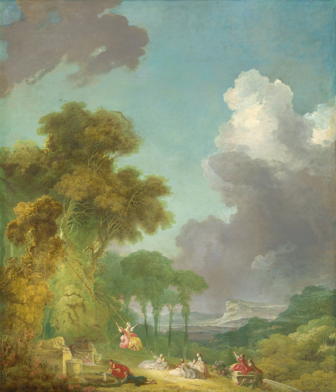 De Schommel, c. 1775-1780 door Jean Honore Fragonard