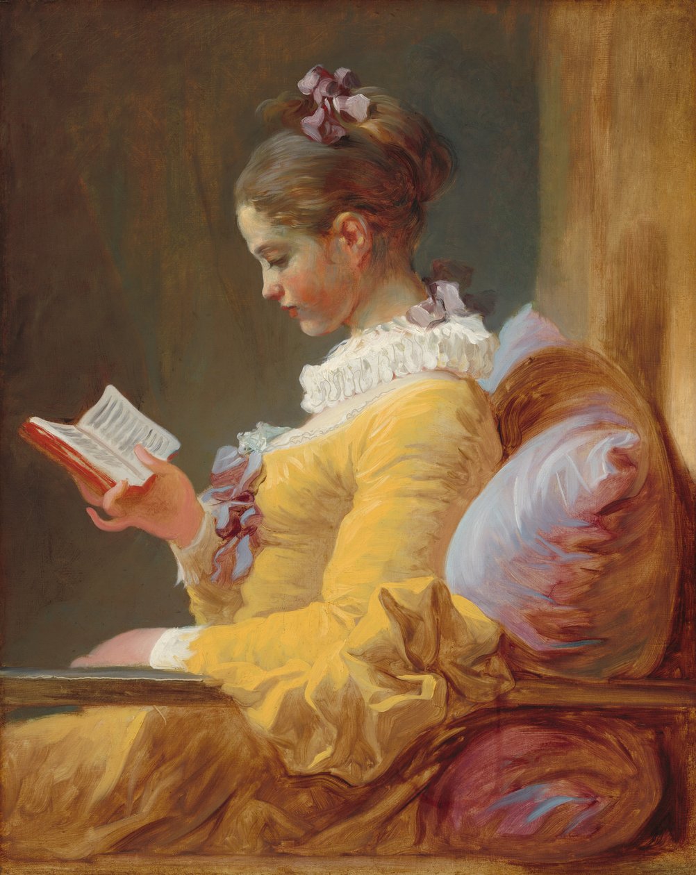 Jong Meisje Lezend door Jean Honore Fragonard