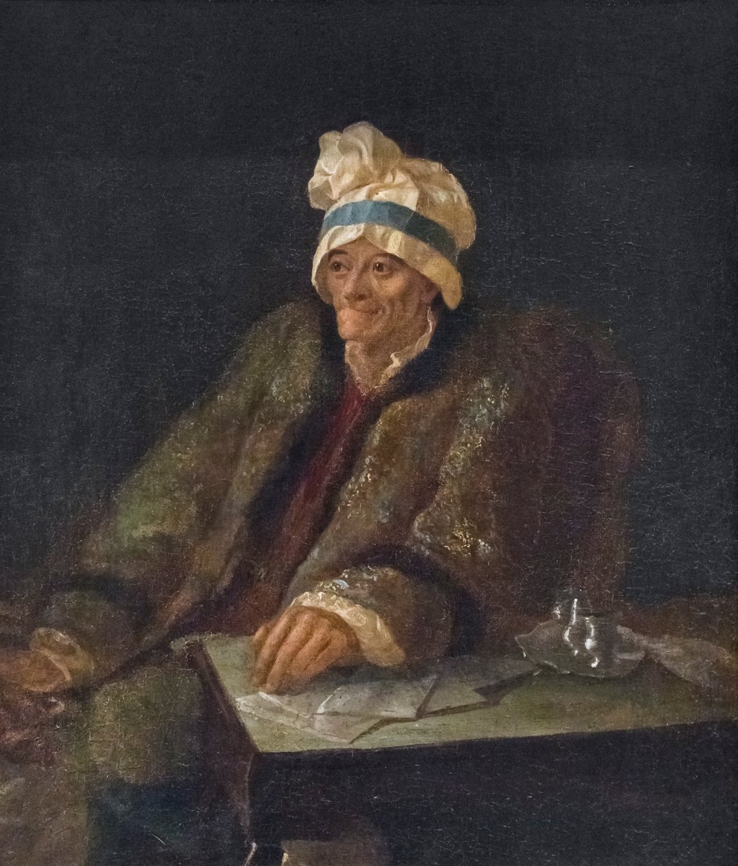 Portret van Voltaire door Jean Huber