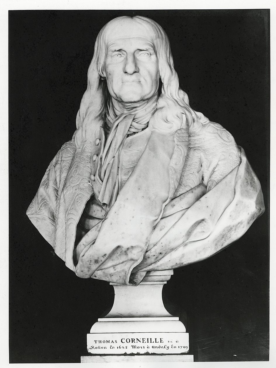 Thomas Corneille (marmer) door Jean Jacques Caffieri
