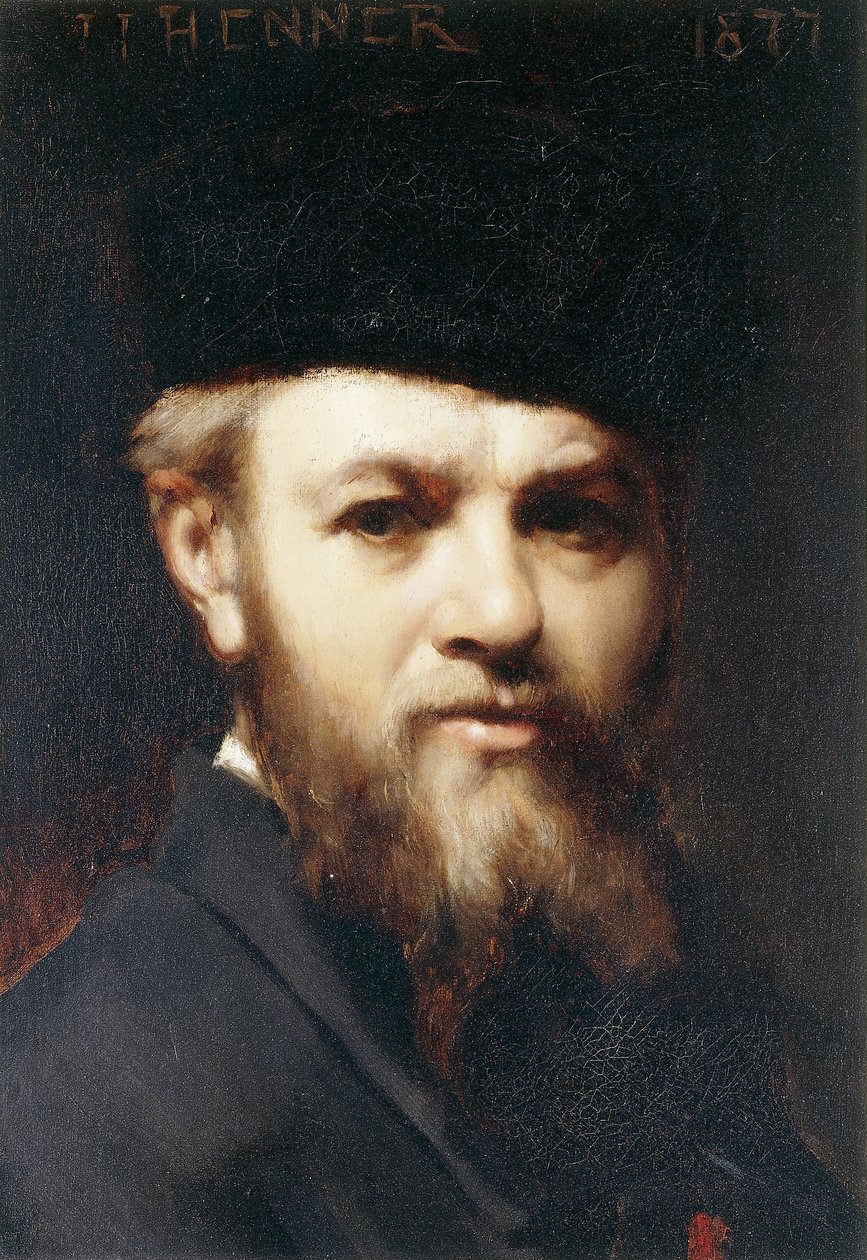 Zelfportret, 1877 door Jean Jacques Henner