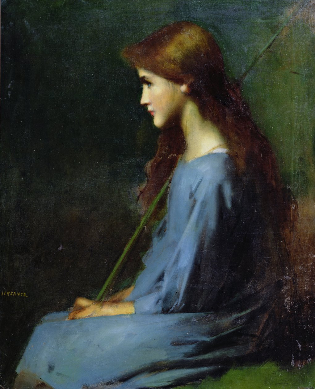 Kleine herderin, 19e eeuw door Jean Jacques Henner