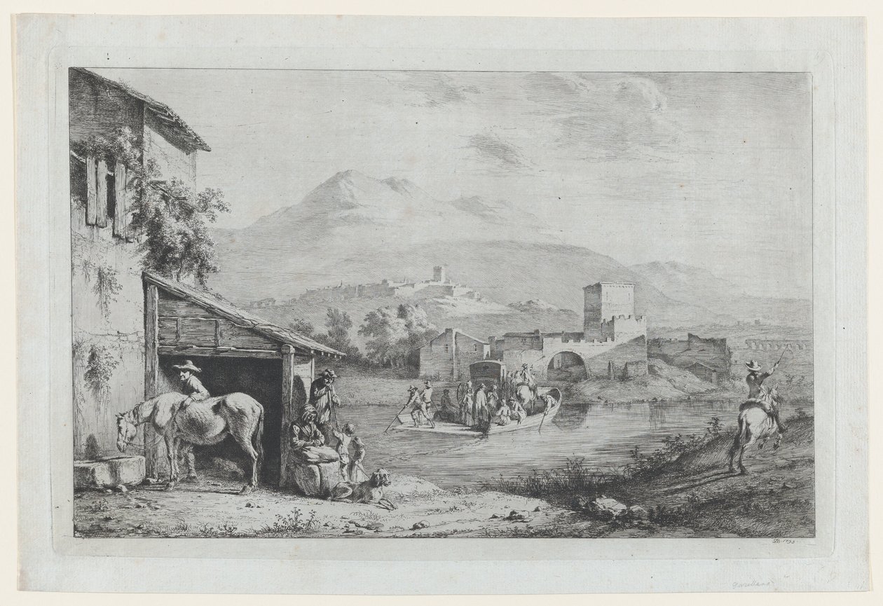 Garigliano Passage Italië, 1793 door Jean Jacques de Boissieu