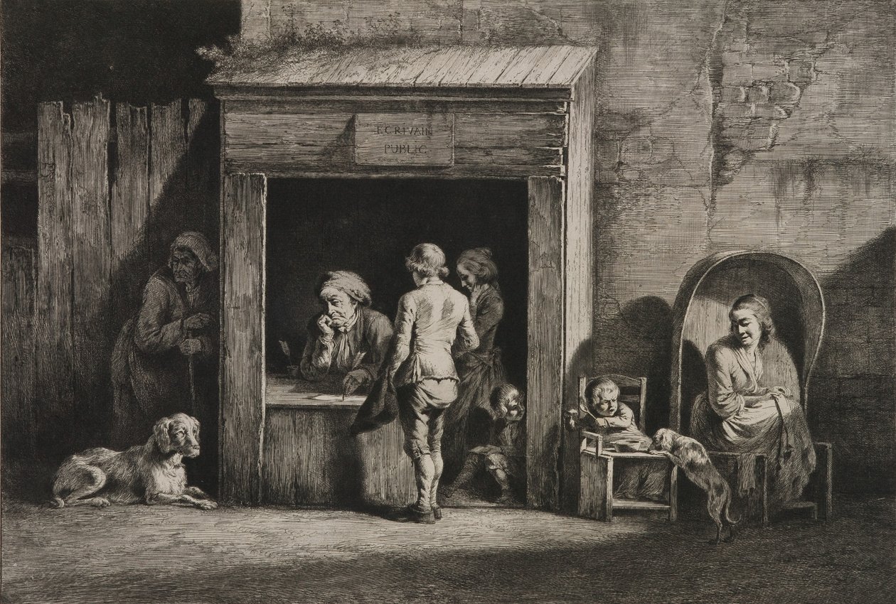 De openbare scribent door Jean Jacques de Boissieu