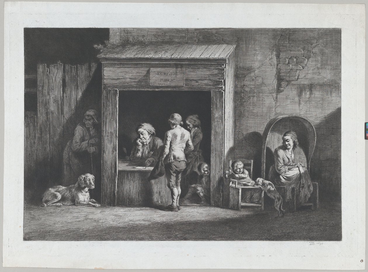 De openbare schrijver, 1790 door Jean Jacques de Boissieu