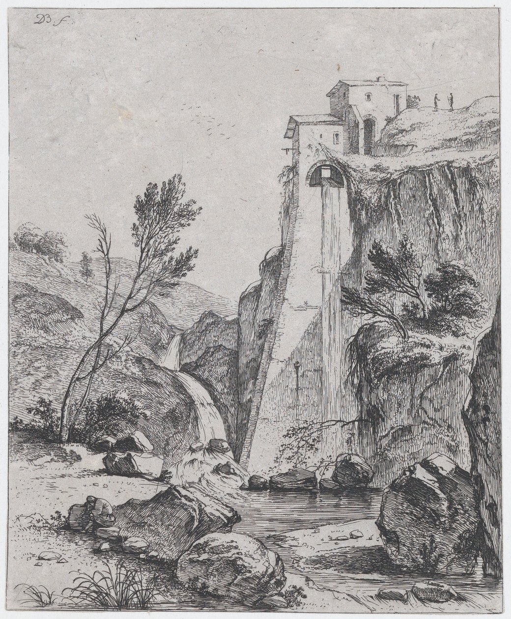 Waterval naar Breenberg door Jean Jacques de Boissieu