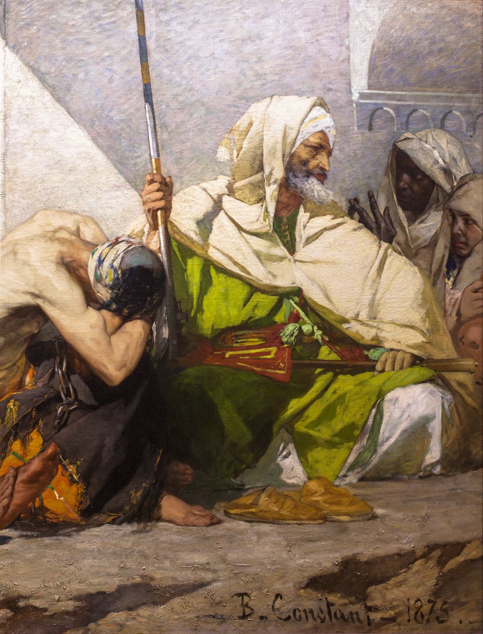 Marokkaanse gevangenen (detail) door Jean Joseph Benjamin Constant