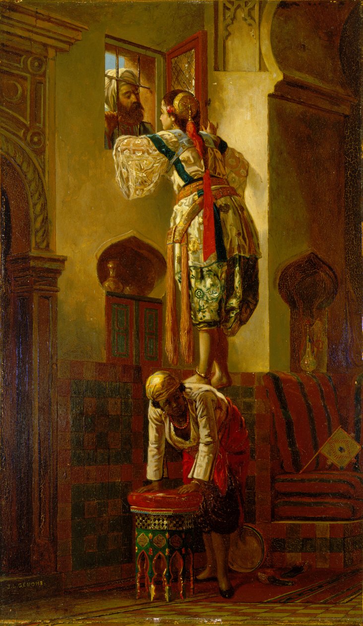 De poging door Jean Leon (attr. to) Gerome