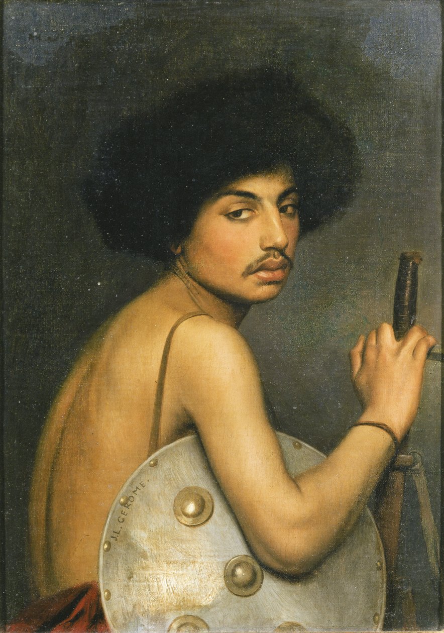 Bisharin Krijger, 1872 door Jean Leon Gerome