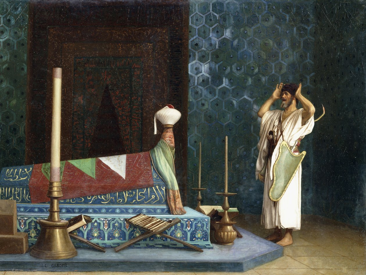 Gebed in de kamer van de sultan door Jean Leon Gerome