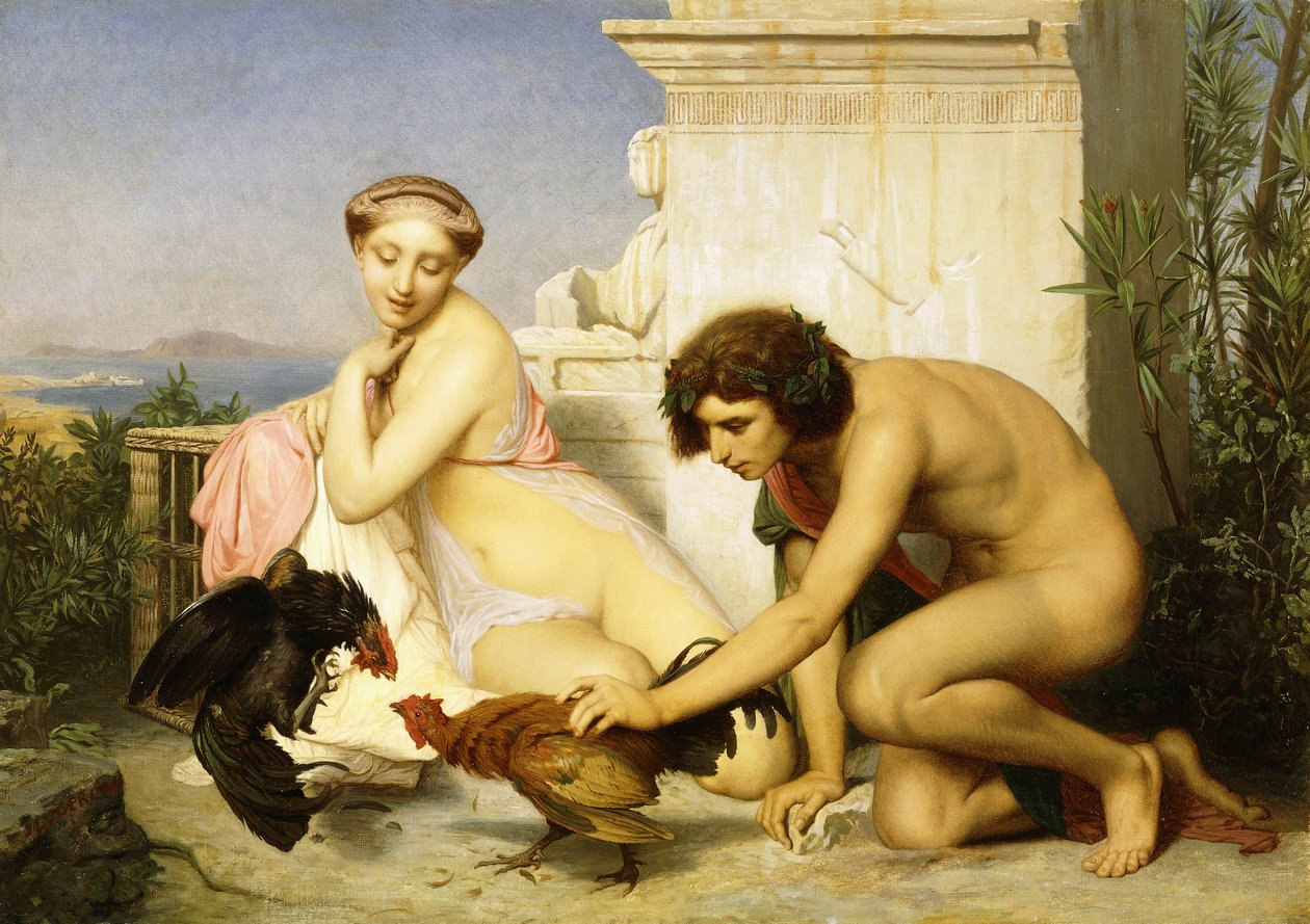 Het Hanengevecht door Jean Leon Gerome
