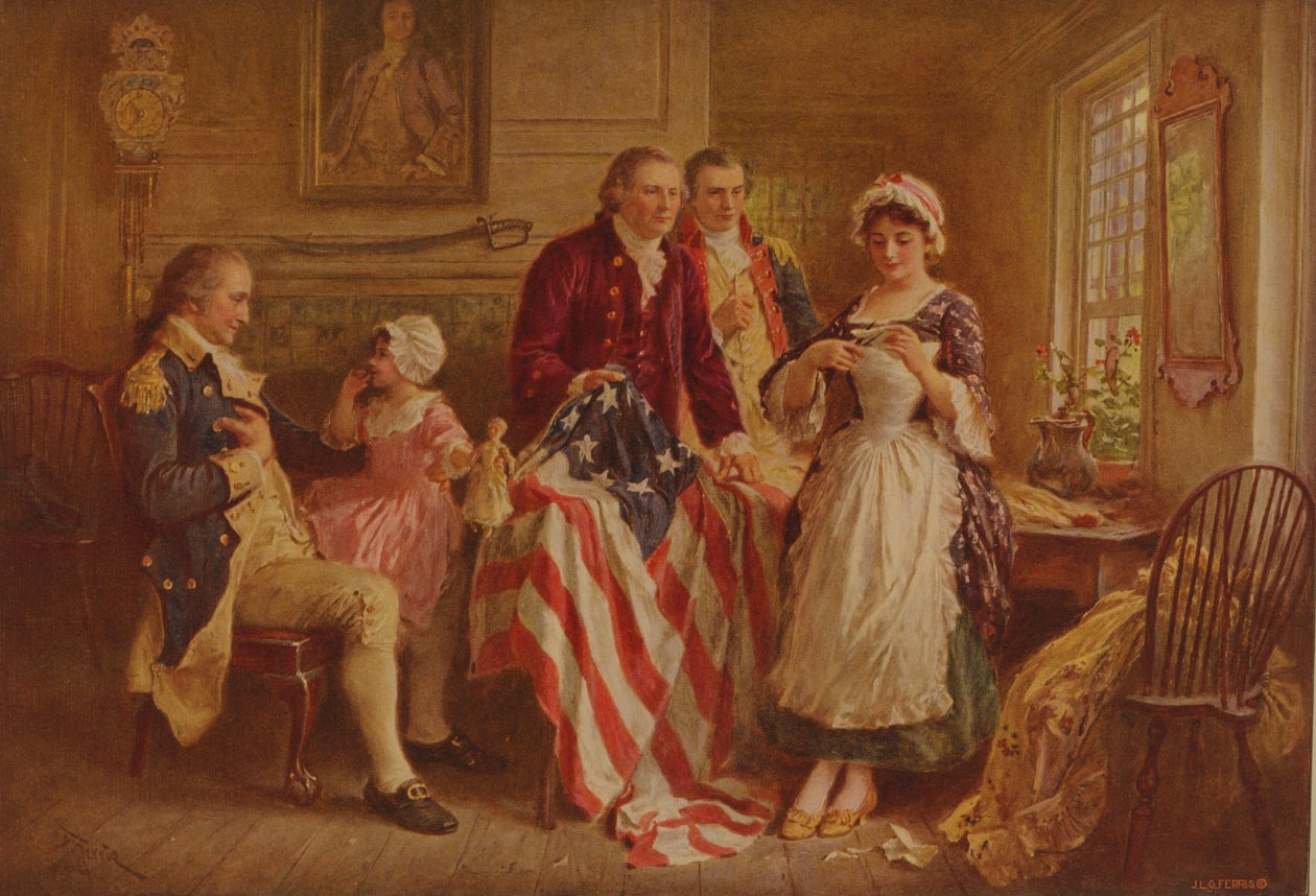 Betsy Ross door Jean Leon Gerome Ferris
