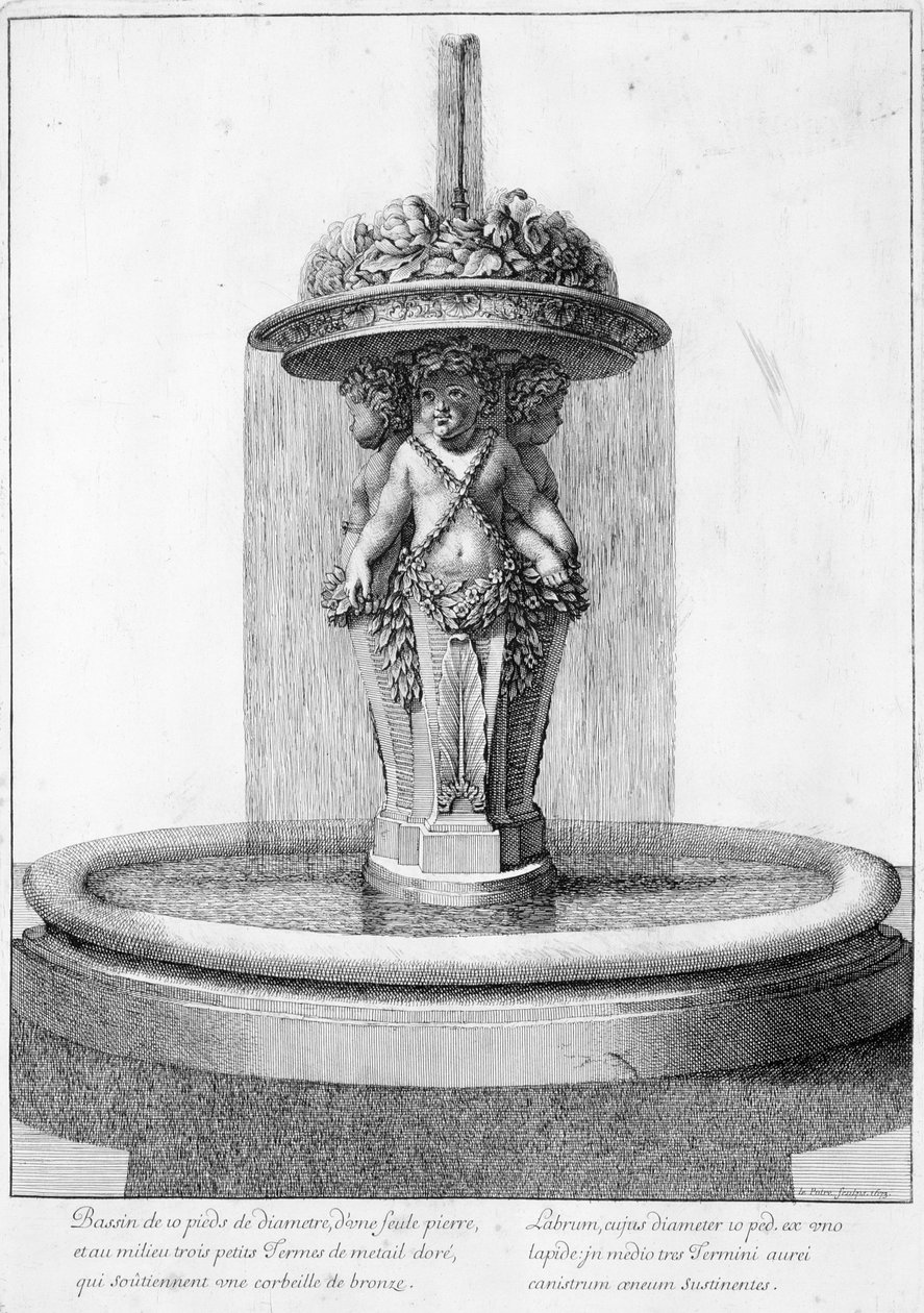 Ontwerp voor een fontein, 1673 door Jean Lepautre