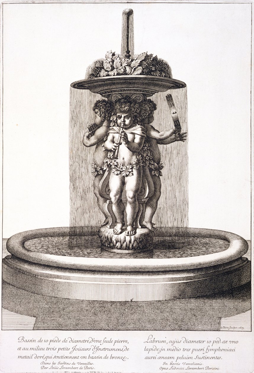 Fontein door Louis Lerambert in Versailles, 1673 door Jean Lepautre