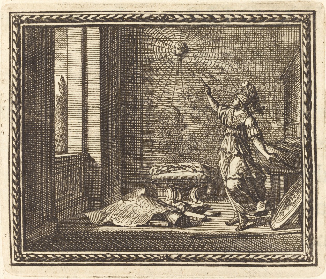 Minerva Verandert Arachne in een Spin door Jean Lepautre